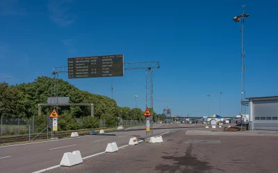 Ferry port in Trelleborg, Sweden