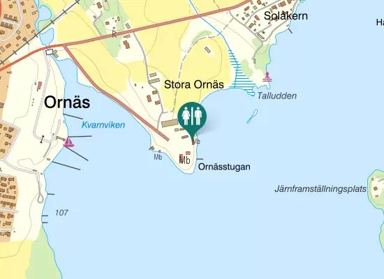 Karta over Strandvägen