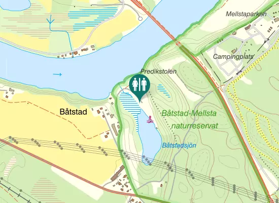 Karta over Båtstavägen
