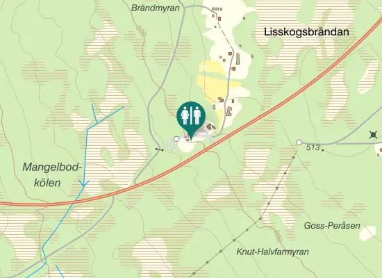 Karta over Inlandsvägen