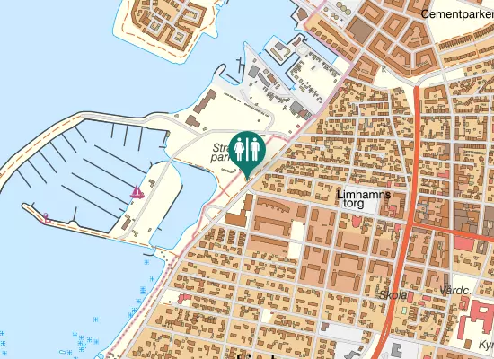Karta over Strandgatan