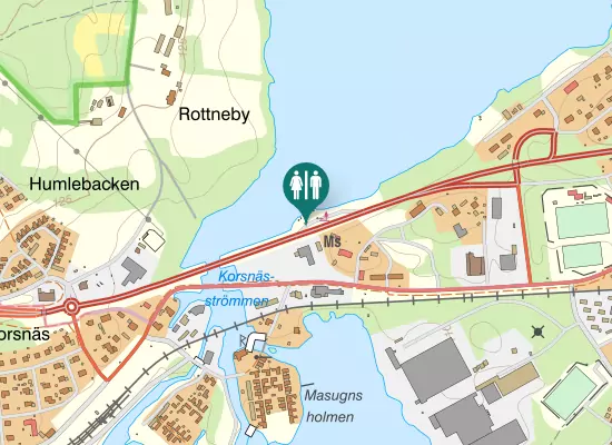 Karta over Korsnäsvägen