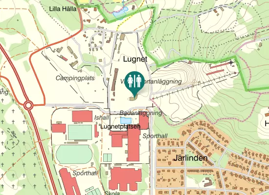 Karta over Lugnetvägen