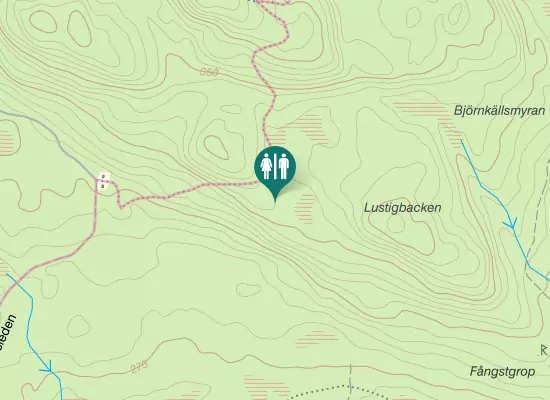 Karta over Flybergsvägen