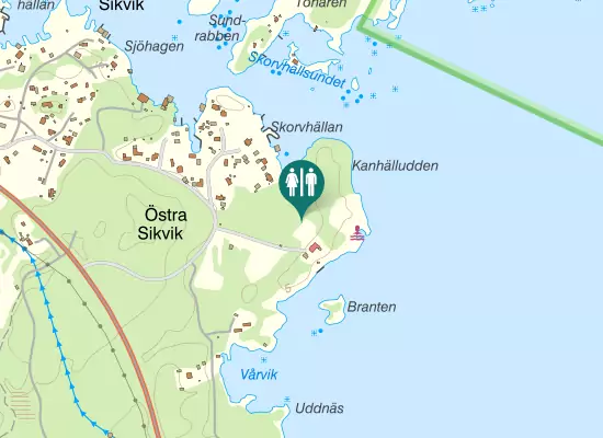Karta over Vårviksvägen