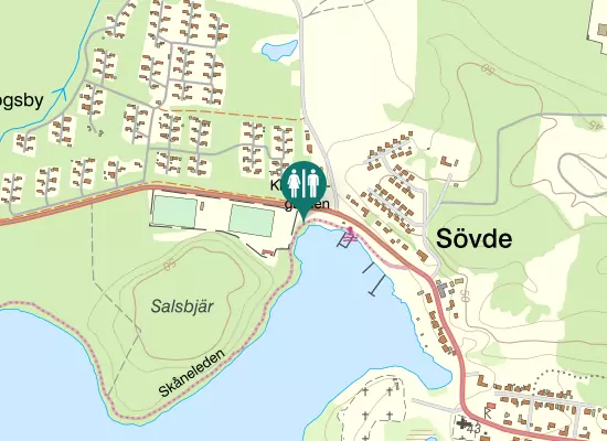 Karta over Sövdeborgsvägen