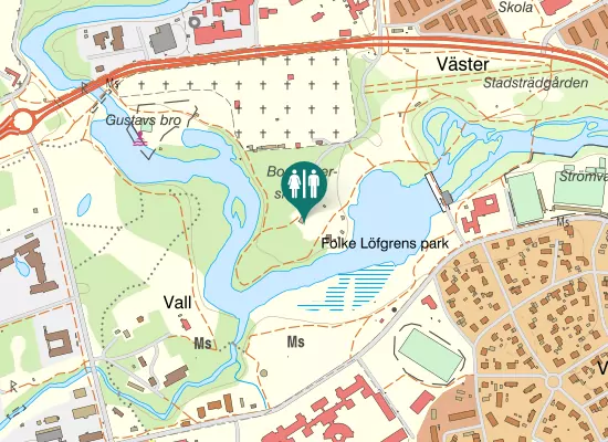 Karta over Kungsbäcksvägen