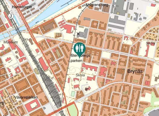 Karta over Första Tvärgatan