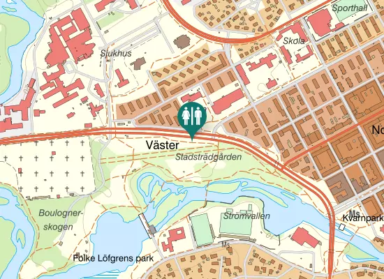Karta over Västra vägen