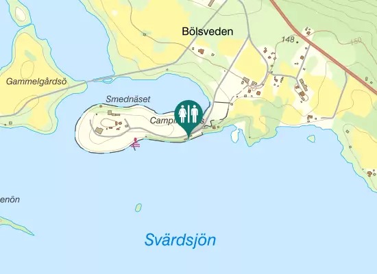 Karta over Smednäsvägen