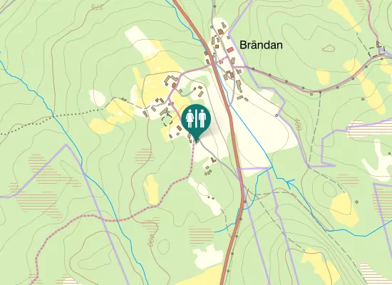 Karta over Sörskog värmestuga och skidspår