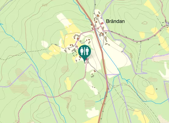 Karta over Sörskog värmestuga och skidspår