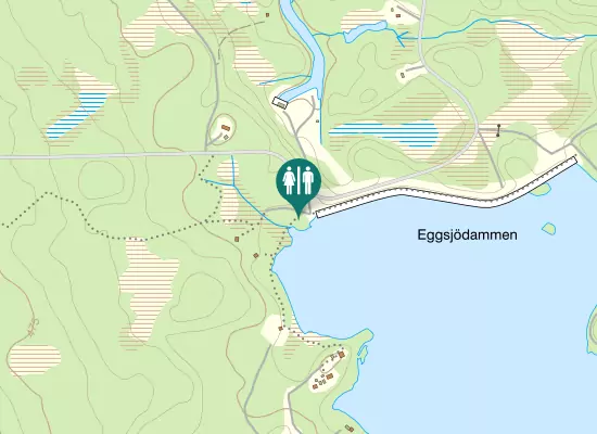 Karta över Tossjödammvägen