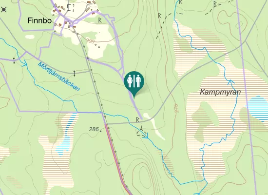 Karta over Finnbo Hjärpslätta