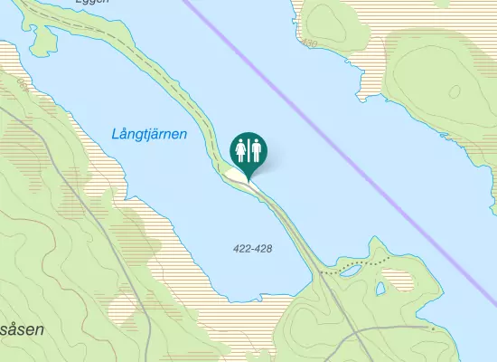 Karta over Tossjödammvägen