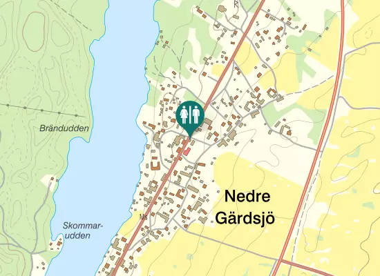 Karta over Nedre Gärdsjö Landsväg