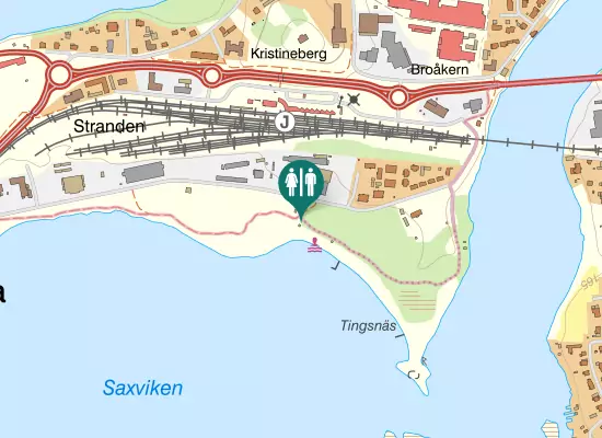 Karta over Tingsnäsvägen