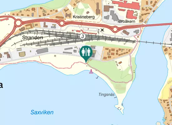 Karta over Tingsnäsvägen