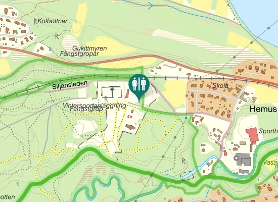 Karta över Skidspårsvägen