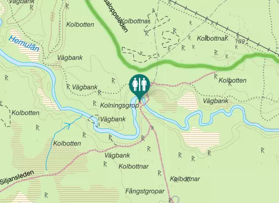 Karta over Siljansleden, Bjarnerundan