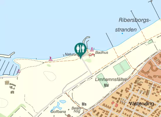 Karta over Ribersborgsstigen