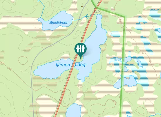 Karta över Inlandsvägen