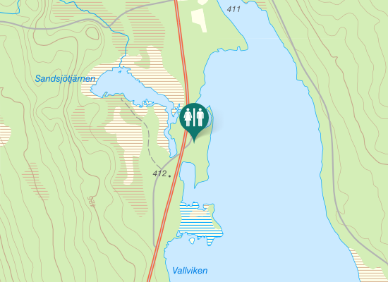 Karta över Inlandsvägen