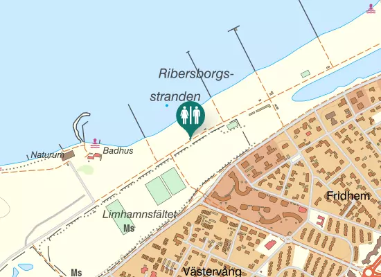 Karta över Ribersborgsstigen