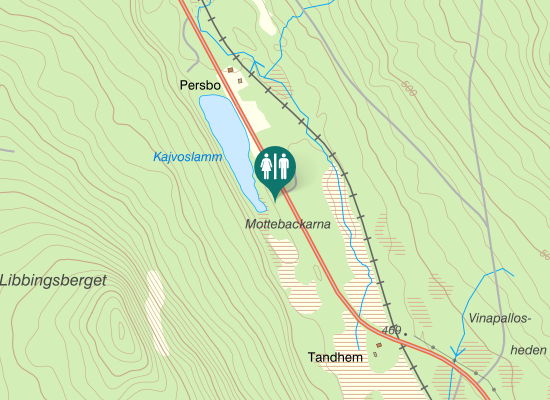 Karta över Tandsjöborg Inlandsvägen