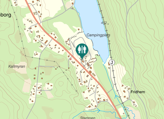 Karta över Tandsjöborg Inlandsvägen