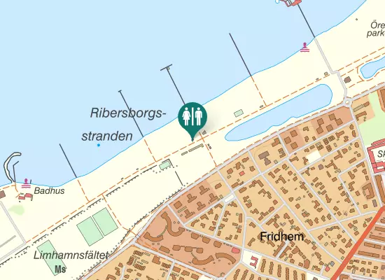 Karta over Ribersborgsstigen