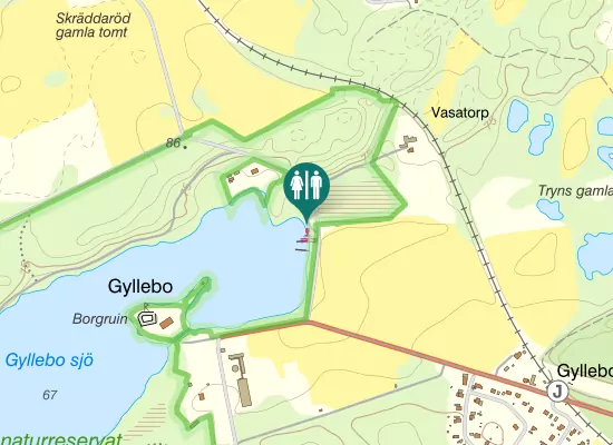 Karta över Gyllebo ringväg