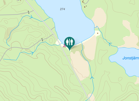 Karta över Fnussjenvägen