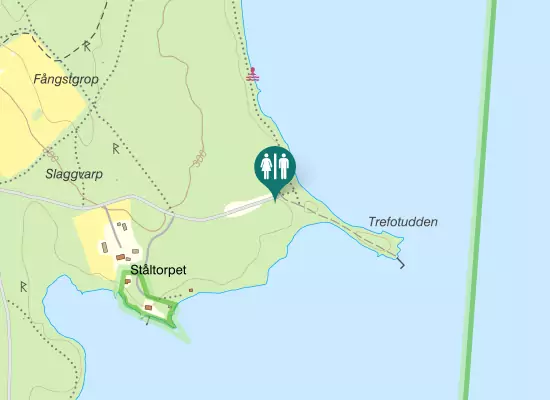 Karta över Norra Strandstigen
