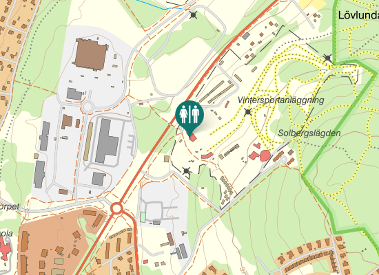 Karta över Rullskidspår