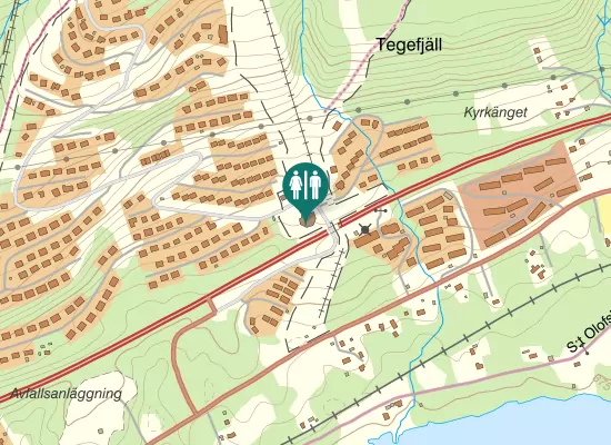 Karta over Tegefjällsvägen