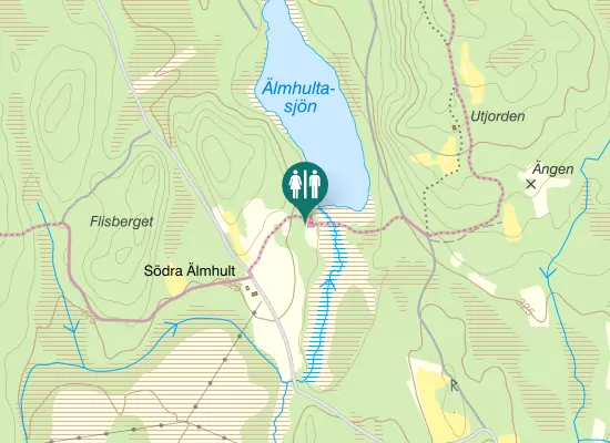 Karta over Älmhultasjön
