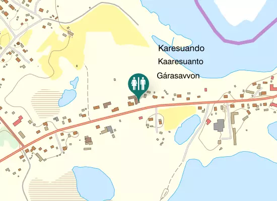 Karta över Handlar'n Karesuando