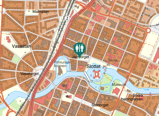 Karta över Offentlig hk-toalett