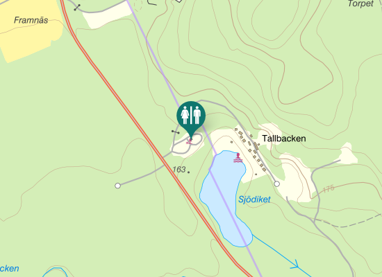 Karta över tallbacken