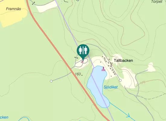 Karta över tallbacken