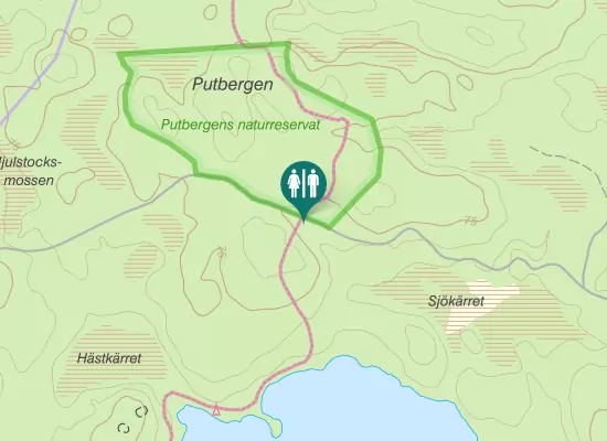 Karta over Utedass (Sörmlandsleden)