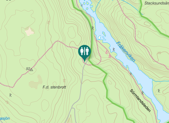 Karta över Utedass (Sörmlandsleden)