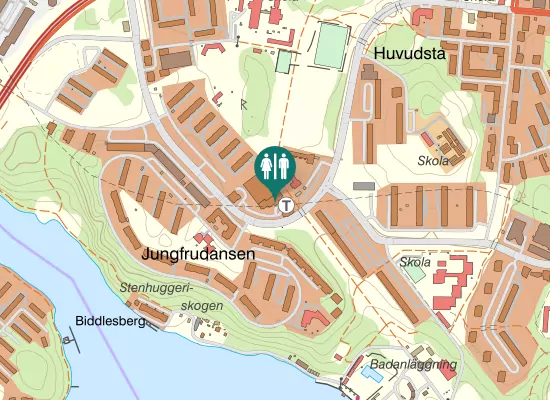 Karta over Wc Huvudsta centrum