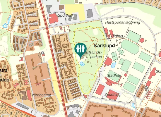 Karta over Karlslunds djurpark