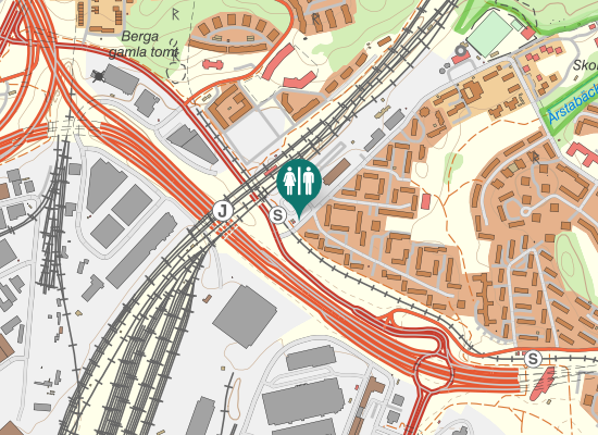 Karta över Årstaberg