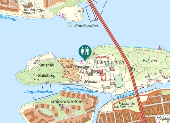 Karta over Långholmen