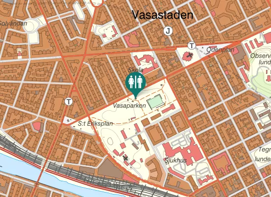 Karta over Vasaparken