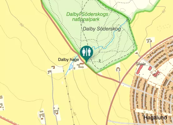 Karta over Dalby Söderskog Nationalpark