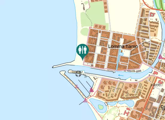 Karta over Strandpromenaden